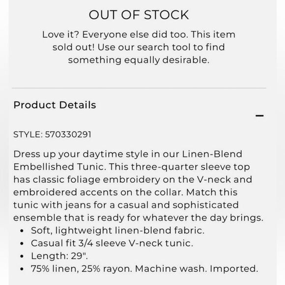 Chico's Embellished Linen Tunic Top Sz 2 Us 12/14 Green Blue Beading White NWOT - Picture 5 of 5